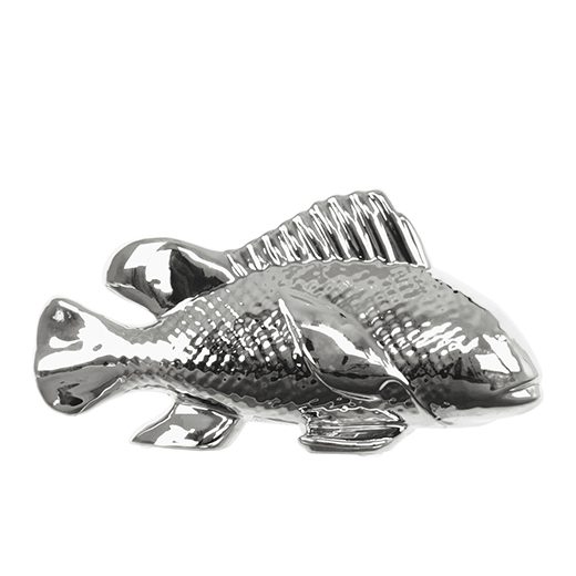 Silver Sea Bass Fish Figurine