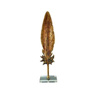 Polyresin Feather on Base