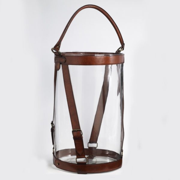 copper leather detailed hurricane jar