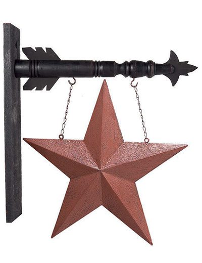 Red Tin Star Arrow Decor Home Design