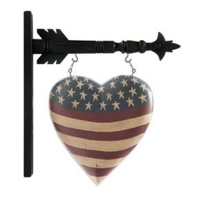 Americana Patriot Heart Arrow Replacement Sign