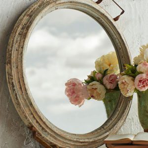 distressed mirror tray