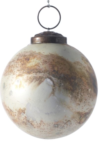 Eternal Old World White and Bronze Swirl Ornament - 2 sizes