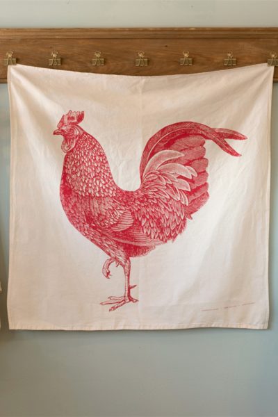 Red Rooster Cotton Flour Sack Tea Towel