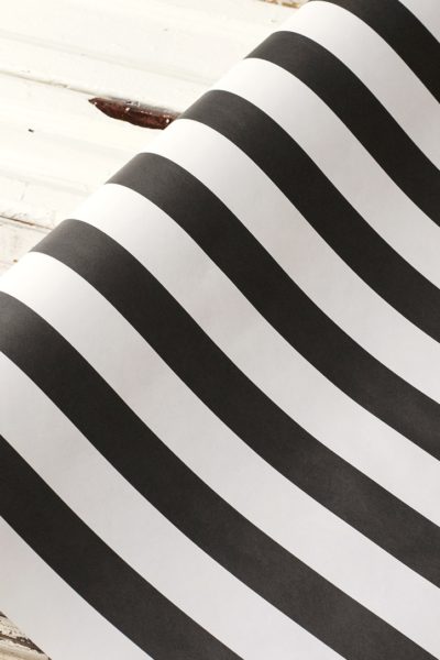 Black Classic Stripe Paper Table Runner