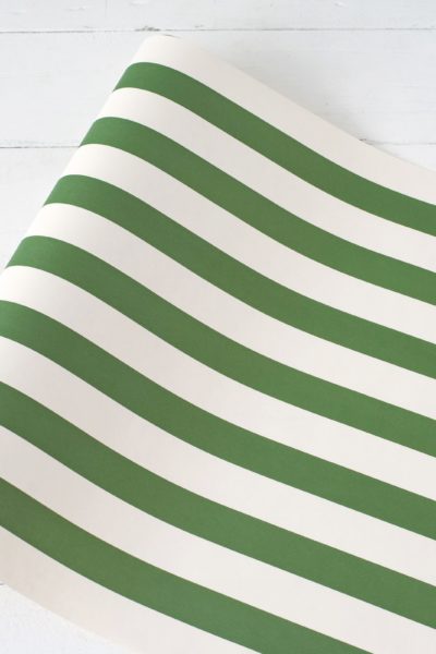 Dark Green Classic Stripe Paper Table Runner