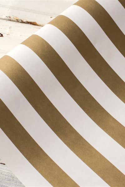 Gold Classic Stripe Paper Table Runner