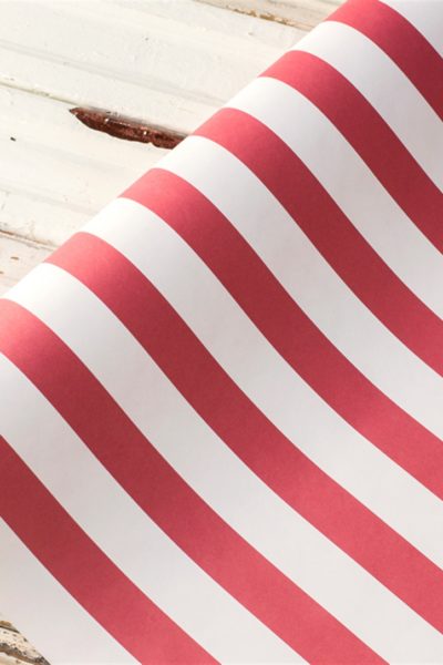 Red Classic Stripe Paper Table Runner