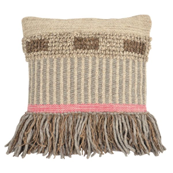 Foreside Hand Woven Cottage Decorative Pillow