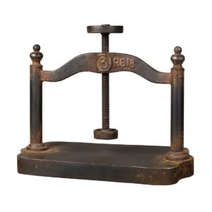 cast iron book press