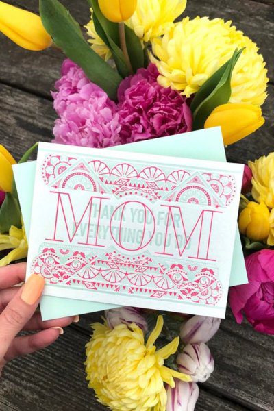 Thank You Mom Mothers Day Card