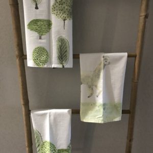 nature and llama cotton tea towels