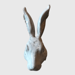 white ceramic hare hook