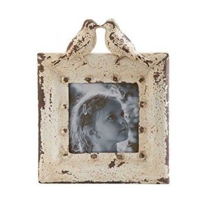 10 Inch Square Kissing Birds Distressed Picture Frame