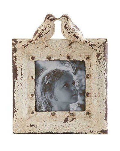 10 Inch Square Kissing Birds Distressed Picture Frame