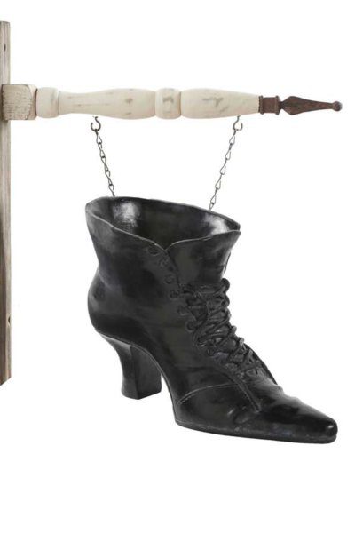 Black Witch's Boot Arrow Replacement Sign