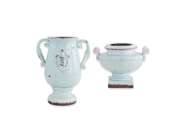 Blue Ceramic Decorative Urns