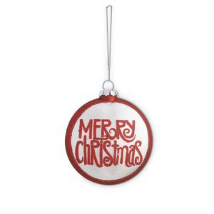 round merry christmas ornament