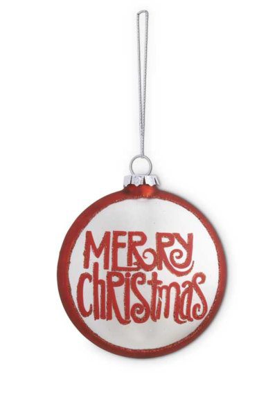 round merry christmas ornament