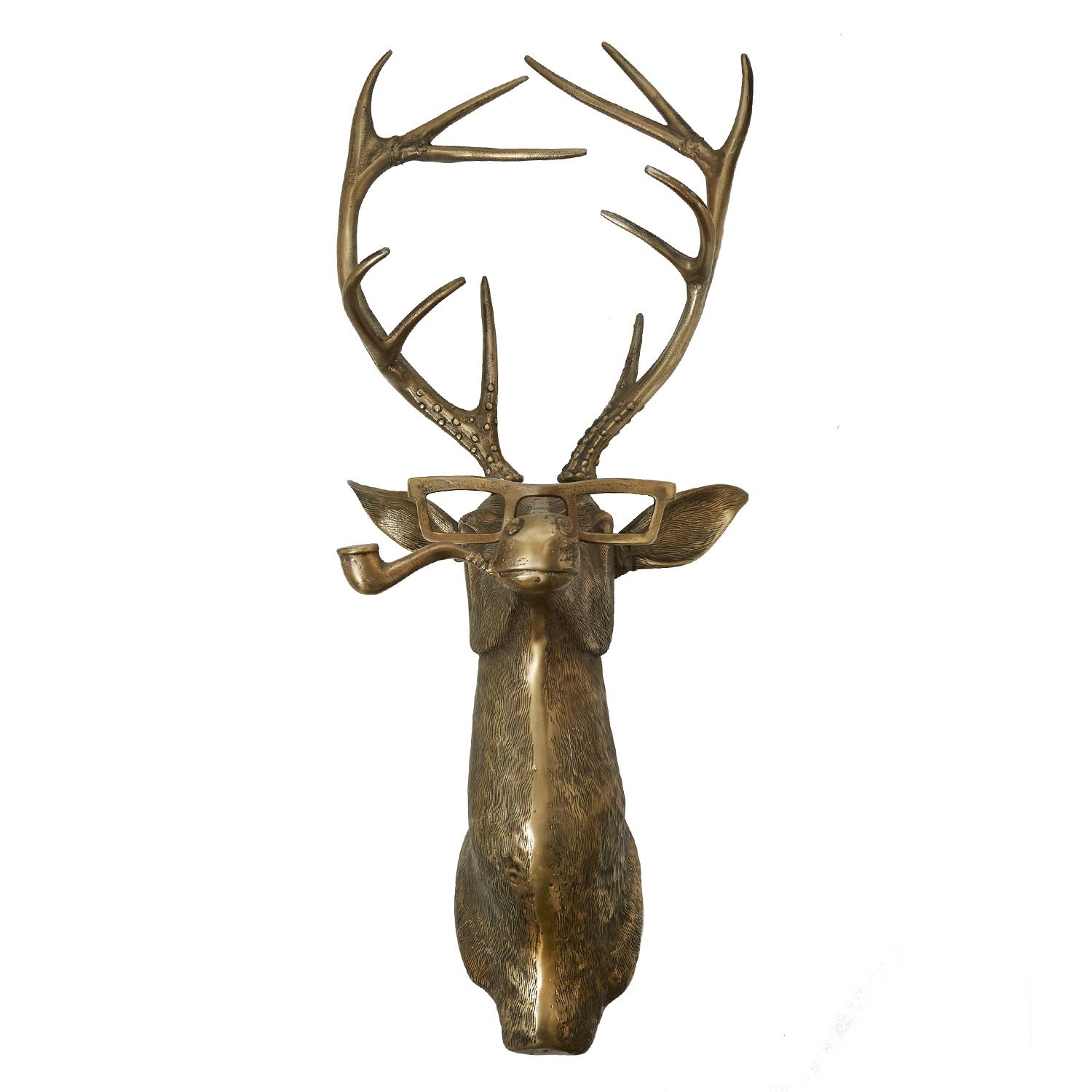 Frankie the Stag Wall Mount in bronze