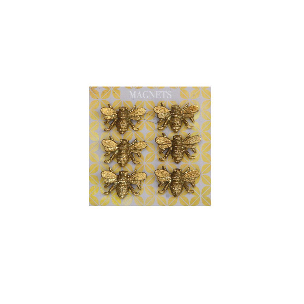 gold bee magnets set of 6