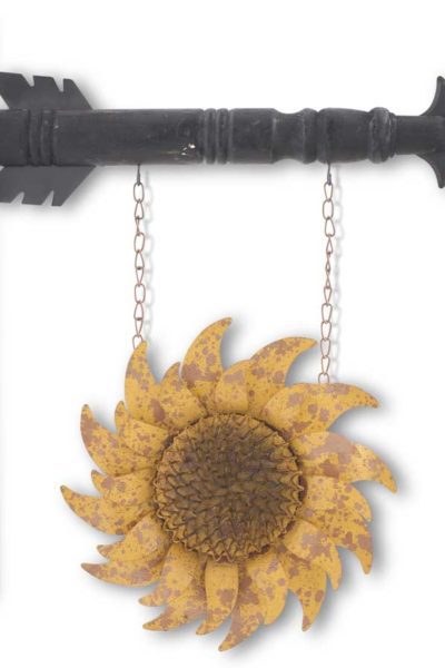 Distressed Metal Sunflower Arrow Replacement Sign