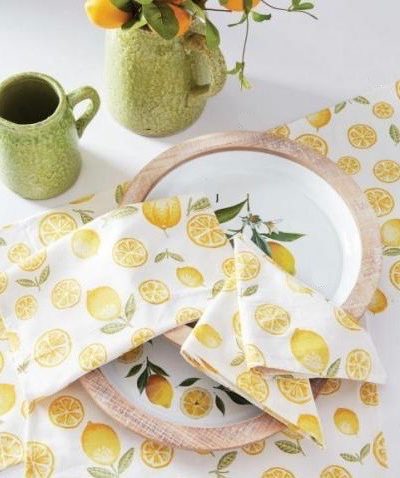 Lemon Table Linen Collection