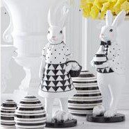 black and white bunnies