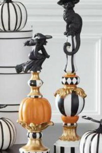 cat and witch finial