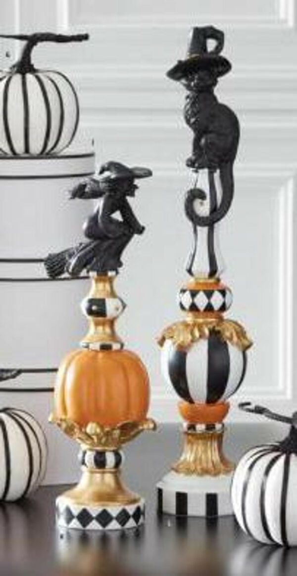 cat and witch finial