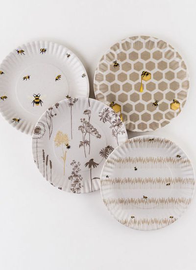 busy bees melamine 9 plates