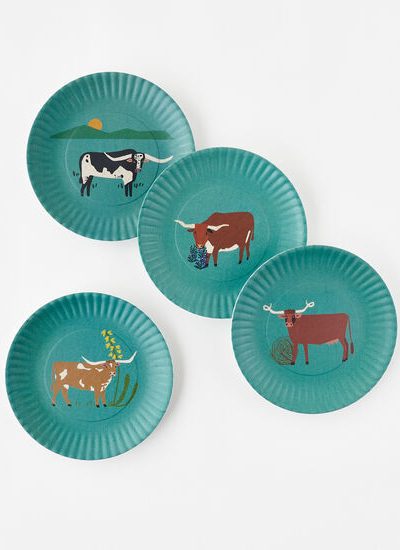 melamine longhorn plates