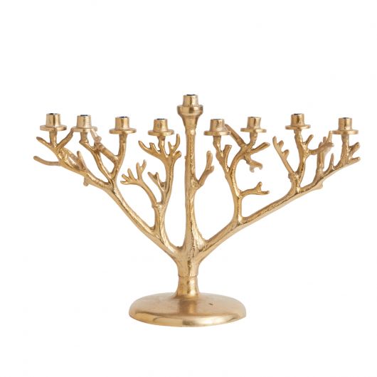 gold branch menorah