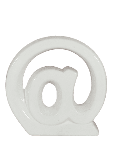 white ceramic @ bookend