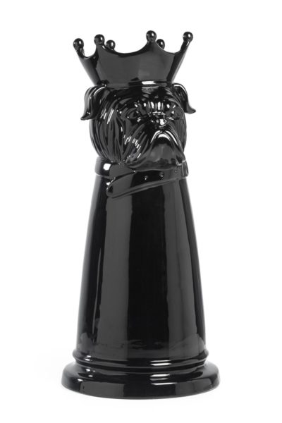 Notable Black Dog Ceramic Umbrella Stand