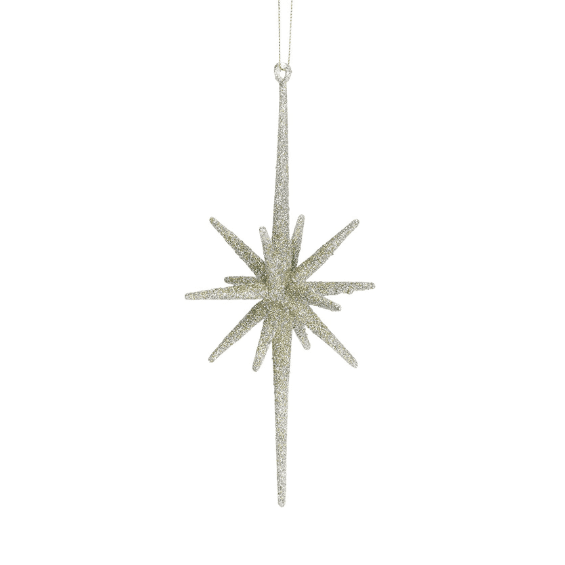 glitter glass star ornament