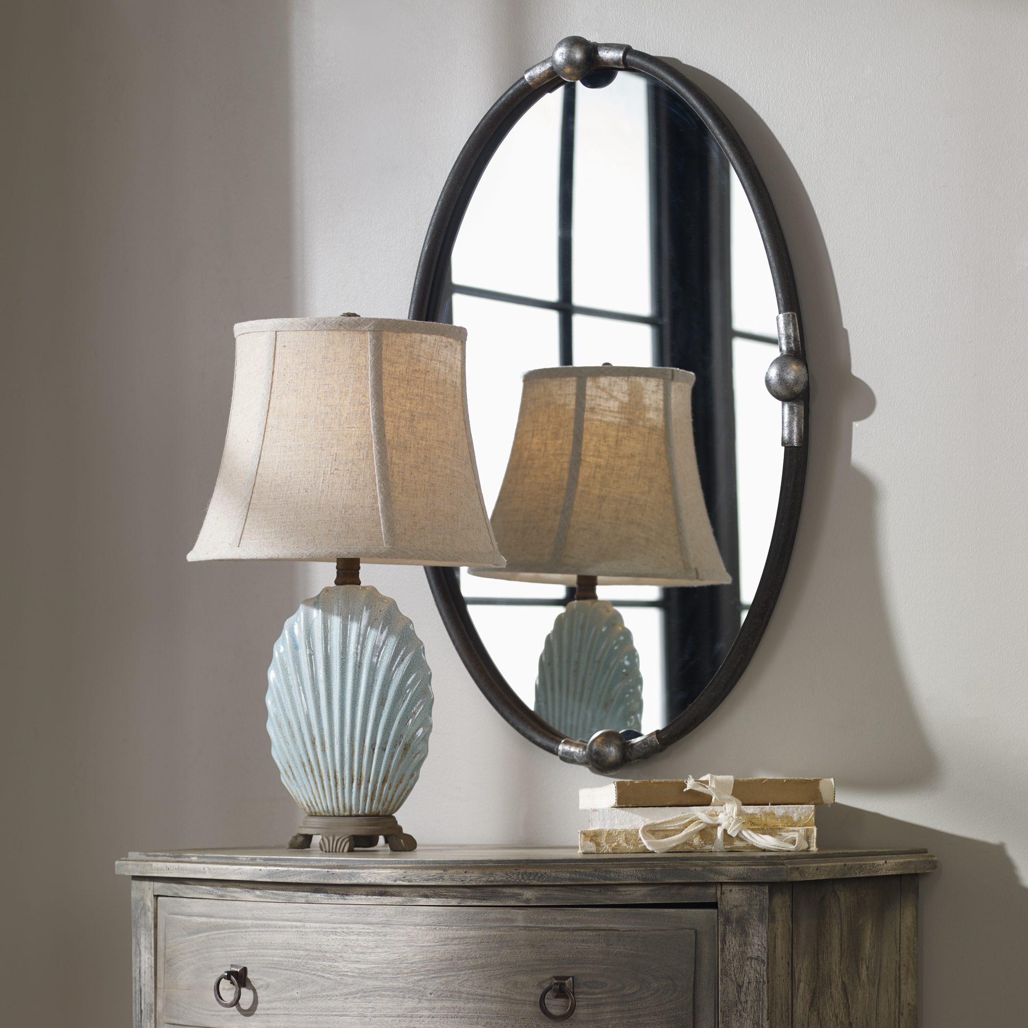 Uttermost Carrick Black Oval Mirror Gorgeous Mirrors