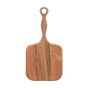 acacia wood charcuterie board with handle