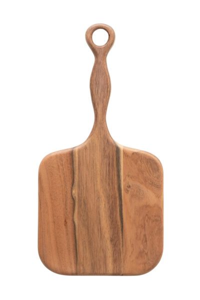 acacia wood charcuterie board with handle