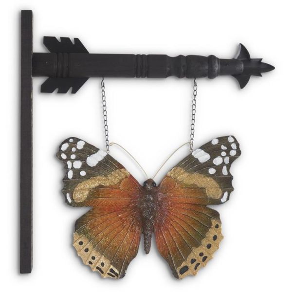 black, brown and rust butterfly arrow