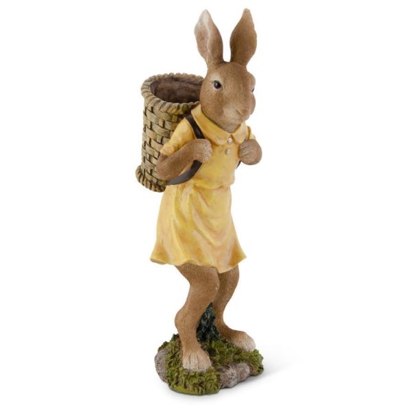 resin bunny girl with backpack