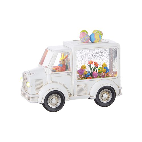 easter lighted water truck