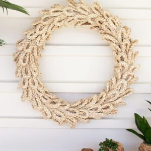 20" woven seagrass rope wreath