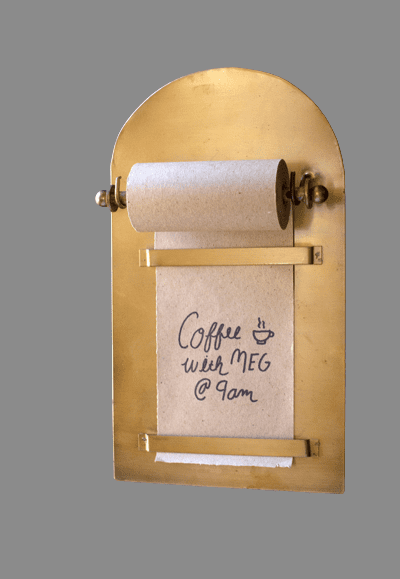 12.5" gold magnetic note roll