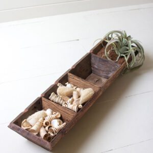 Four Section Recycled Wood Tray