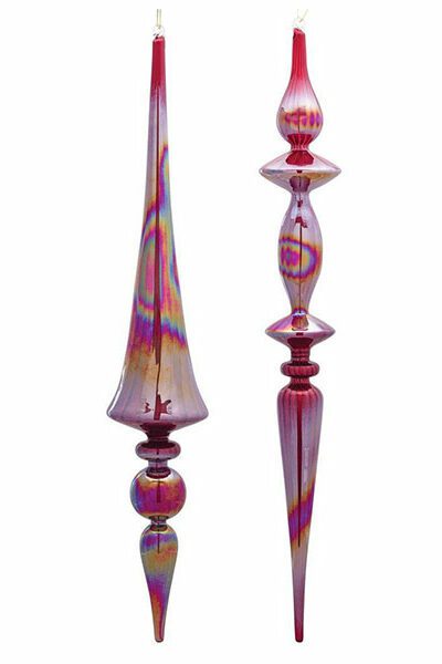 Glass Finial Ornament by Melrose