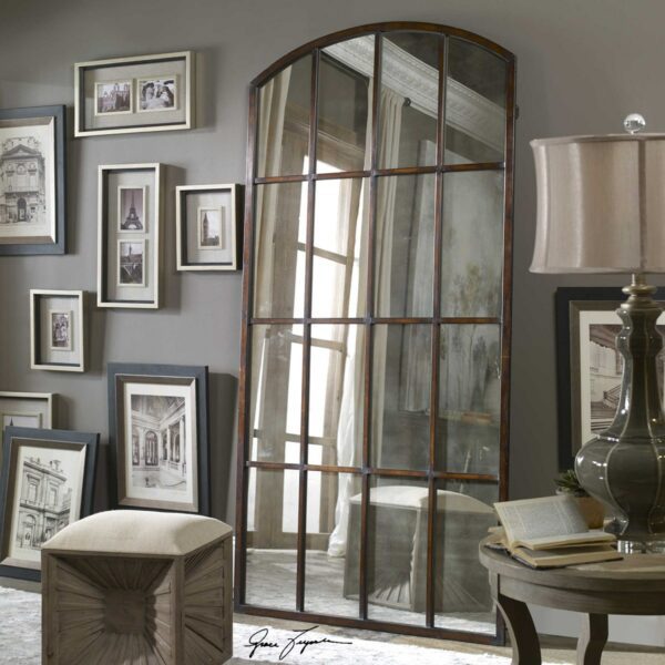 Uttermost bronze amiel large arch mirror