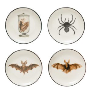stoneware dishes with halloween images