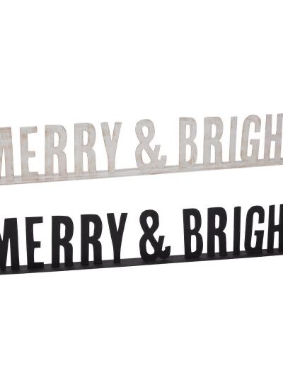 merry and bright sign