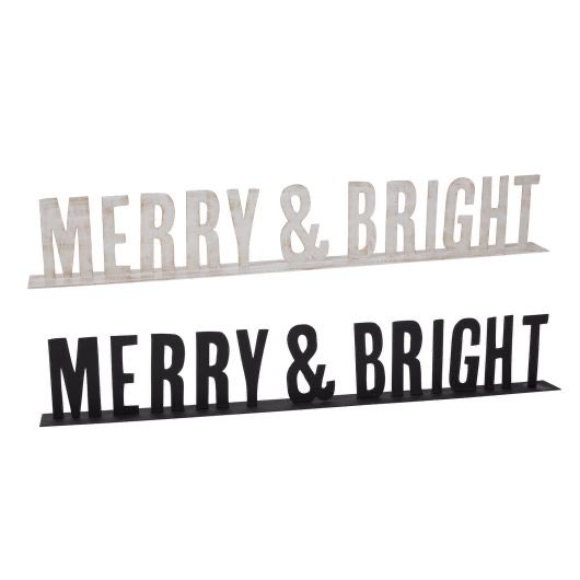 merry and bright sign
